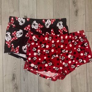 2 pair Disney Minnie Mouse pajama shorts